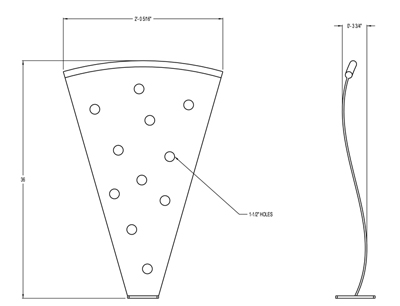 Pizza Slice Bike Rack Model 202-125 Pizza Slice Bike Rack Model 202-125