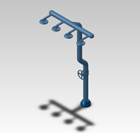 Misty Spray Model 1800-69-4_bent_wheel 3D plan view Misty Spray Model 1800-69-4_bent_wheel 3D plan view