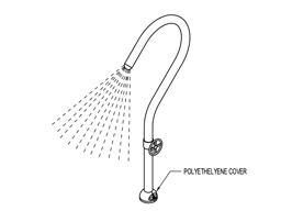 Angled Spray Pole Model 1800-86_bent_wheel plan view Angled Spray Pole Model 1800-86_bent_wheel plan view