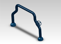 Double Spray Curtainn Model 1800-95_bent_wheel 3D view Double Spray Curtain Model 1800-95_bent_wheel 3D view