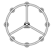 Misty Spray Circle Model 1800-96_wheel plan view Misty Spray Circle Model 1800-96_wheel plan view
