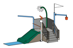 Water Play Structure Model 2701-101 plan view Water Play Structure Model 2701-101 plan view