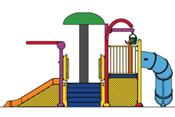 Water Play Structure Model 2702-105 plan view Water Play Structure Model 2702-105 plan view