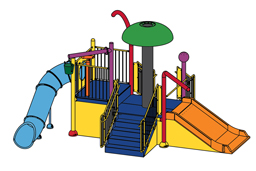 Water Play Structure Model 2702-105 plan view Water Play Structure Model 2702-105 plan view