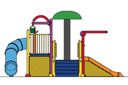 Water Play Structure Model 2702-105 plan view Water Play Structure Model 2702-105 plan view