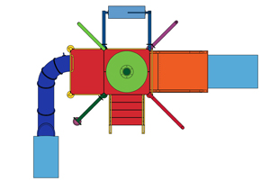 Water Play Structure Model 2702-106 plan view Water Play Structure Model 2702-106 plan view