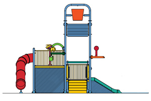 Water Play Structure Model 2702-107 plan view Water Play Structure Model 2702-107 plan view