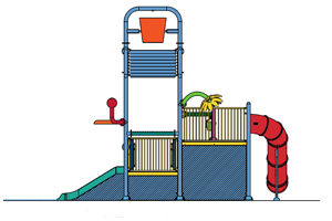 Water Play Structure Model 2702-107 plan view Water Play Structure Model 2702-107 plan view
