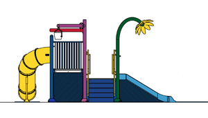 Water Play Structure Model 2702-108 plan view Water Play Structure Model 2702-108 plan view