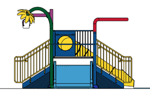 Water Play Structure Model 2702-108 plan view Water Play Structure Model 2702-108 plan view