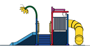 Water Play Structure Model 2702-108 plan view Water Play Structure Model 2702-108 plan view