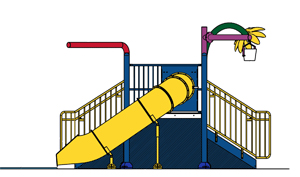 Water Play Structure Model 2702-108 plan view Water Play Structure Model 2702-108 plan view