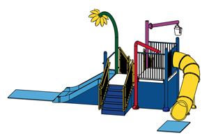 Water Play Structure Model 2702-108 plan view Water Play Structure Model 2702-108 plan view