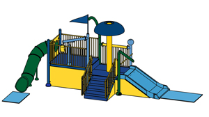 Water Play Structure Model 2702-109 plan view Water Play Structure Model 2702-109 plan view