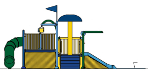 Water Play Structure Model 2702-109 plan view Water Play Structure Model 2702-109 plan view