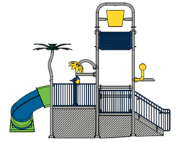 Water Play Structure Model 2702-110 plan view Water Play Structure Model 2702-110 plan view