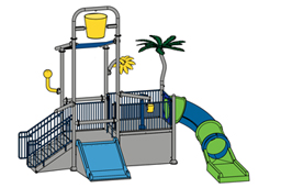 Water Play Structure Model 2702-110 plan view Water Play Structure Model 2702-110 plan view