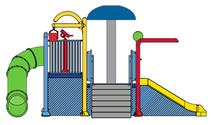 Water Play Structure Model 2702-105 plan view Water Play Structure Model 2702-113 plan view