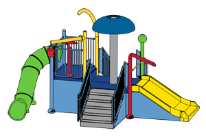 Water Play Structure Model 2702-105 plan view Water Play Structure Model 2702-105 plan view
