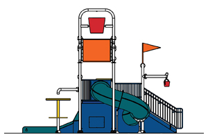 Water Play Structure Model 2704-103 plan view Water Play Structure Model 2704-103 plan view