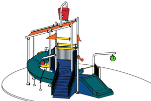 Water Play Structure Model 2704-103 plan view Water Play Structure Model 2704-103 plan view