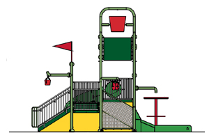 Water Play Structure Model 2704-104 plan view Water Play Structure Model 2704-104 plan view