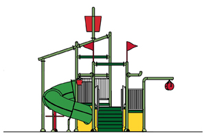 Water Play Structure Model 2704-104 plan view Water Play Structure Model 2704-104 plan view