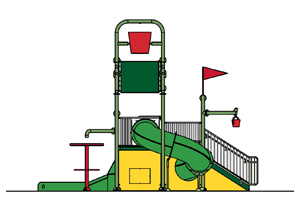 Water Play Structure Model 2704-104 plan view Water Play Structure Model 2704-104 plan view