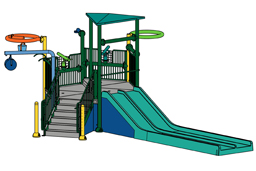 Water Play Structure Model 2706-103 plan view Water Play Structure Model 2706-103 plan view