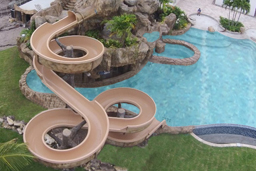 Fiberglass Flume Landscape & Hillside Slide Model: Kaufman 1