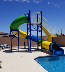 Closed Flume Fiberglass Water Slide Model 1628-32 Closed Flume Fiberglass Water Slide Model 1628-32
