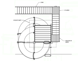 Polyethylene Flume Water Slide Model 1631 plan view