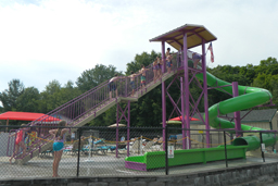 Polyethylene Flume Water Slide Model 1642 with Exit Lane Polyethylene Flume Water Slide Model 1642 with Exit Lane plan view
