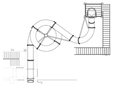 Custom Polyethylene Flume Water Slide Model 1684 Plan View Custom Polyethylene Flume Water Slide Model 1684 1634 Plan View