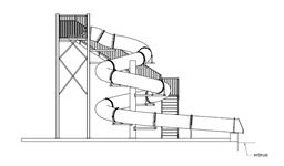 Custom Polyethylene Flume Water Slide Model 1684 Plan View Custom Polyethylene Flume Water Slide Model 1684 1634 Plan View