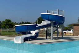 Fiberglass Flume Water Slide Model 1822 Fiberglass Water Slide Model 1822
