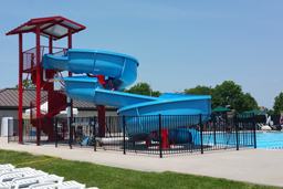 Open Fiberglass Flume Water Slide Model 1823 Open Fiberglass Flume Water Slide Model 1823