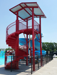 Open Fiberglass Flume Water Slide Model 1823 Open Fiberglass Flume Water Slide Model 1823