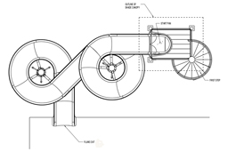 Open Fiberglass Flume Water Slide Model 1823 plan view Open Fiberglass Flume Water Slide Model 1823 plan view