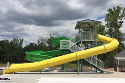 Double Fiberglass Flume Water Slide Model 1860 Double Fiberglass Flume Water Slide Model 1860