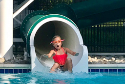 Double Fiberglass Flume Water Slide Model 1865-32 Double Fiberglass Flume Water Slide Model 1865-32