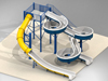 Double Fiberglass Flume Water Slide Model 1906 Double Fiberglass Flume Water Slide Model 1906