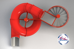 Closed Fiberglass Flume Water Slide Model 1930-32