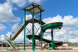 Fiberglass Flume Water Slide Model 1940 Fiberglass Water Slide Model 1940