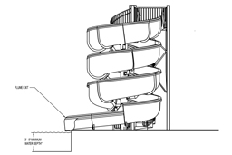 Fiberglass Water Slide Model 1946 plan view Fiberglass Water Slide Model 1946 plan view
