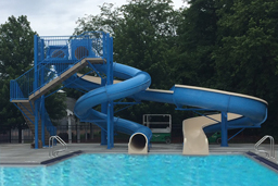 Double Fiberglass Flume Water Slide Model 2040 Double Fiberglass Flume Water Slide Model 2040