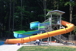 Double Fiberglass Flume Water Slide Model 1860 Double Fiberglass Flume Water Slide Model 1860