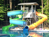Double Fiberglass Flume Water Slide Model 1860