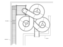 Fiberglass Water Slide Model 1830M plan view Fiberglass Water Slide Model 1830M plan view