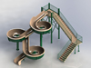 Fiberglass Water Slide Model 1836 Fiberglass Flume Water Slide Model 1836